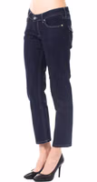 Blue Cotton Women Capri Jeans 2