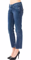 Light Blue Cotton Women Jeans 2