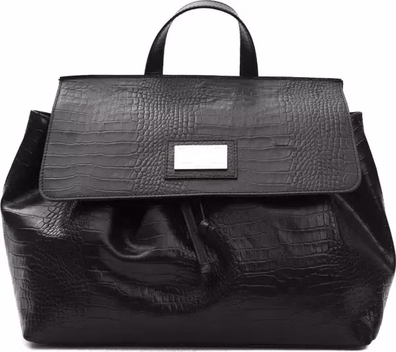 Black Leather Women Shoulder Bag