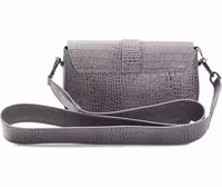 Gray Leather Women Crossbody Bag 3