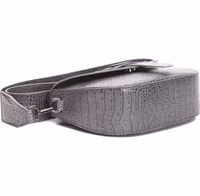 Gray Leather Women Crossbody Bag 4