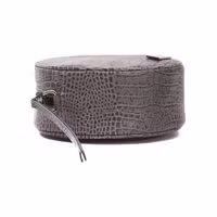 Gray Leather Women Crossbody Bag 4