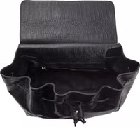 Black Leather Women Shoulder Bag 5