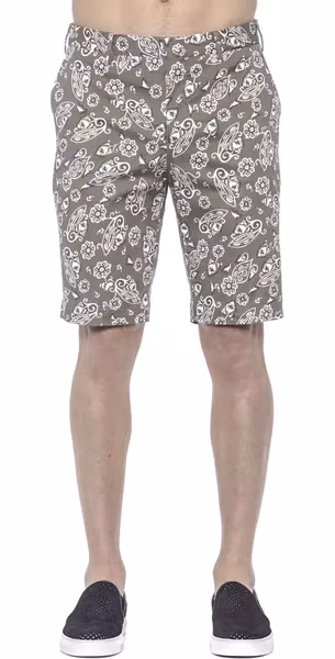 Green Cotton Men Bermuda Short