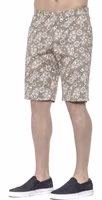 Beige Cotton Men Bermuda Shorts 2
