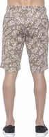 Beige Cotton Men Bermuda Shorts 3
