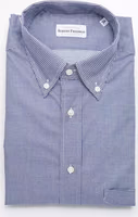 Blue Cotton Men's Shirt 1