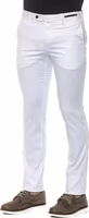 White Cotton Men Slim Trouser 2
