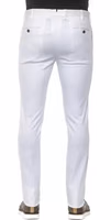 White Cotton Men Slim Trouser 3