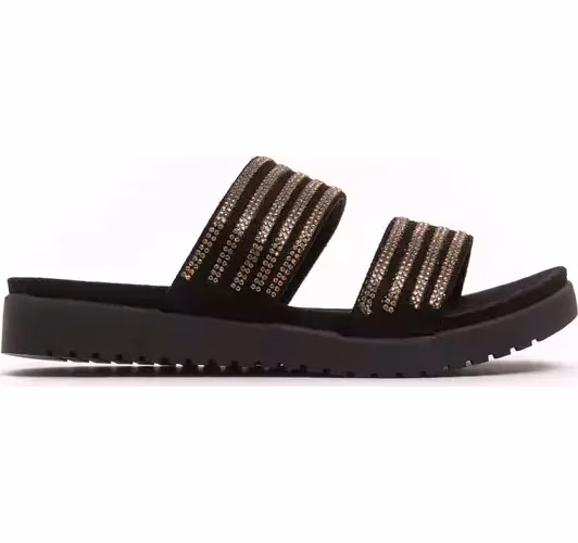 Gold Textile Women Sandal