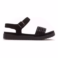 Black Textile Women Sandal 1