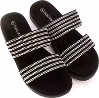 Silver Textile Women Sandal 2