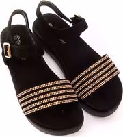 Gold Textile Women Sandal 2