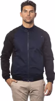 Blue Cotton Men's Bomber Jacket 1