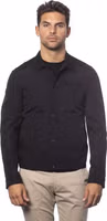Black Cotton Men Bomber Jacket 1