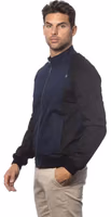 Blue Cotton Men's Bomber Jacket 2