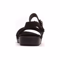 Black Textile Women Sandal 3