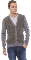 Gray Wool Men's Cardigan 1