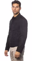 Black Cotton Men Bomber Jacket 2