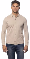 Beige Cotton Men Shirt 1