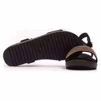 Gold Textile Women Sandal 4