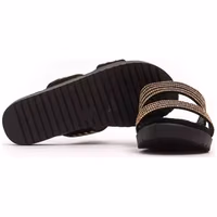 Gold Textile Women Sandal 4