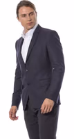 Blue Wool Men's Blazer 2