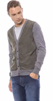 Gray Wool Men's Cardigan 2