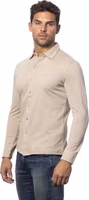Beige Cotton Men Shirt 2