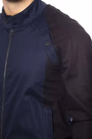Blue Cotton Men's Bomber Jacket 4
