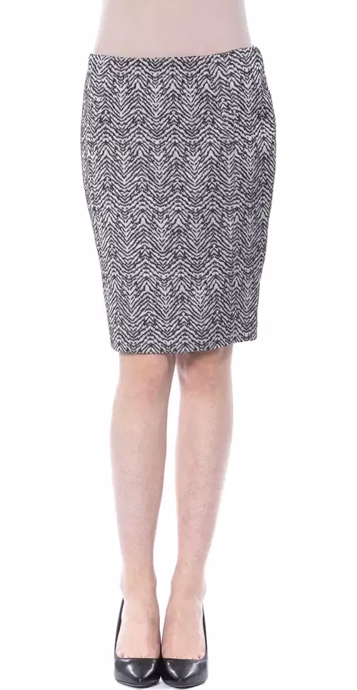 Black Viscose Women Skirt