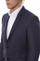 Blue Wool Men's Blazer 4