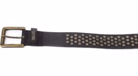 "Black Cowhide Women Belt" 1