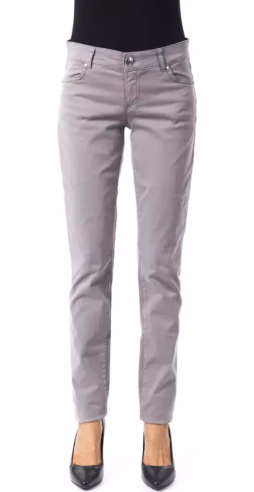 Gray Cotton Women's Pant