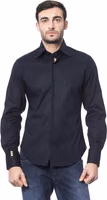 Blue Cotton Men Shirt 1