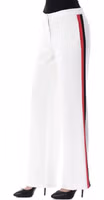 White Polyester Women Pants 2