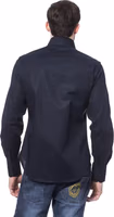 Blue Cotton Men Shirt 3