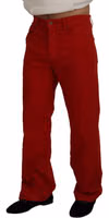 Red Cotton Straight Fit Men Denim Jeans 2
