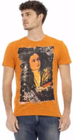 Orange Cotton Men's T-Shirt 1