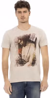 Beige Cotton Men T-Shirt 1