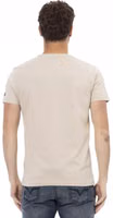 Beige Cotton Men T-Shirt 3