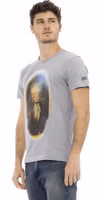 Gray Cotton Men T-Shirt 2