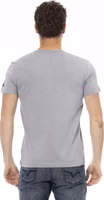 Gray Cotton Men T-Shirt 3
