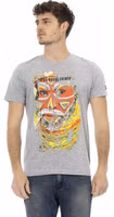 Gray Cotton Men T-Shirt 1