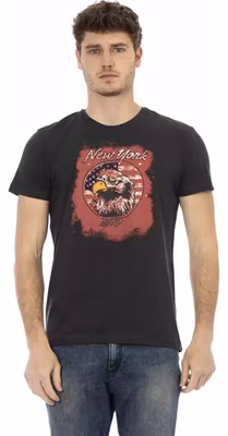 Black Cotton Men T-Shirt
