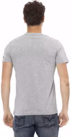 Gray Cotton Men T-Shirt 3