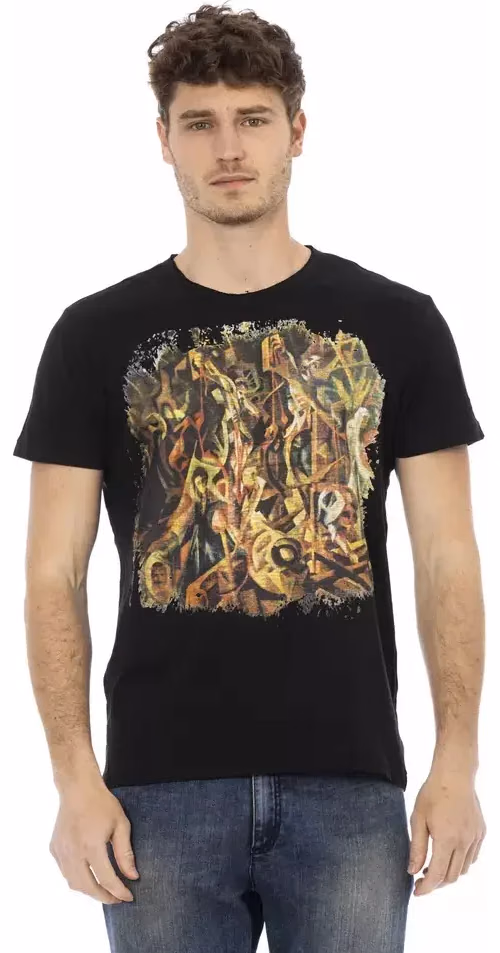 Black Cotton Men's T-Shirt