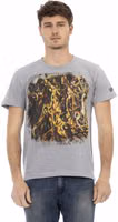 Gray Cotton Men T-Shirt 1