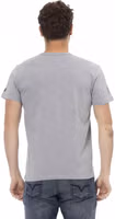 Gray Cotton Men T-Shirt 3