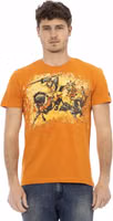"Orange Cotton Men T-Shirt" 1